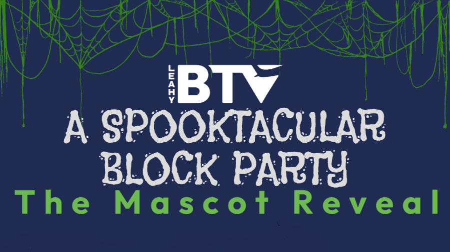 Invite to public to attend BTV Mascot Reveal Spooktacular Block Party